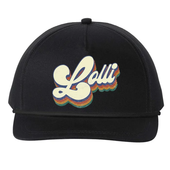 Lolli Gifts For Grandma Retro Vintage MotherS Day Lolli Snapback Five-Panel Rope Hat