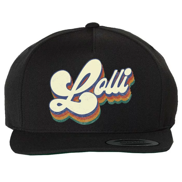 Lolli Gifts For Grandma Retro Vintage MotherS Day Lolli Wool Snapback Cap