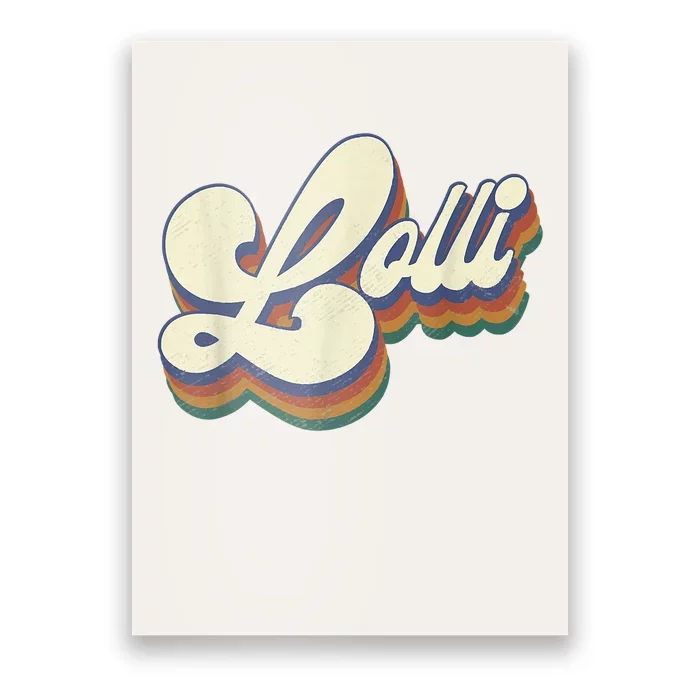 Lolli Gifts For Grandma Retro Vintage Mother's Day Lolli Poster