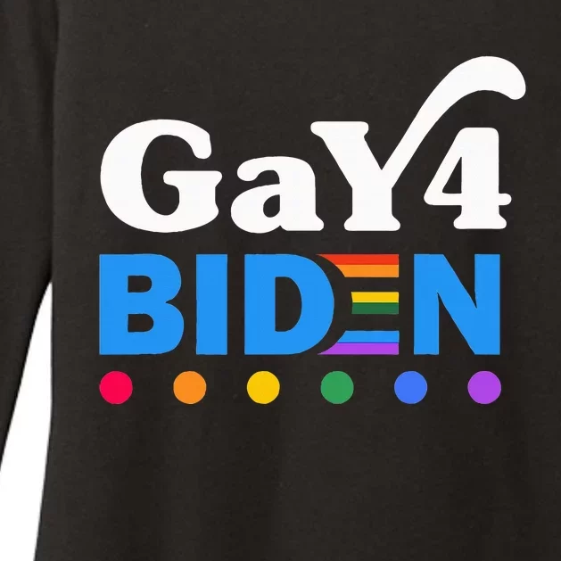 Lgbtq Gay For Biden Lgbt Biden Gay Supporter Womens CVC Long Sleeve Shirt