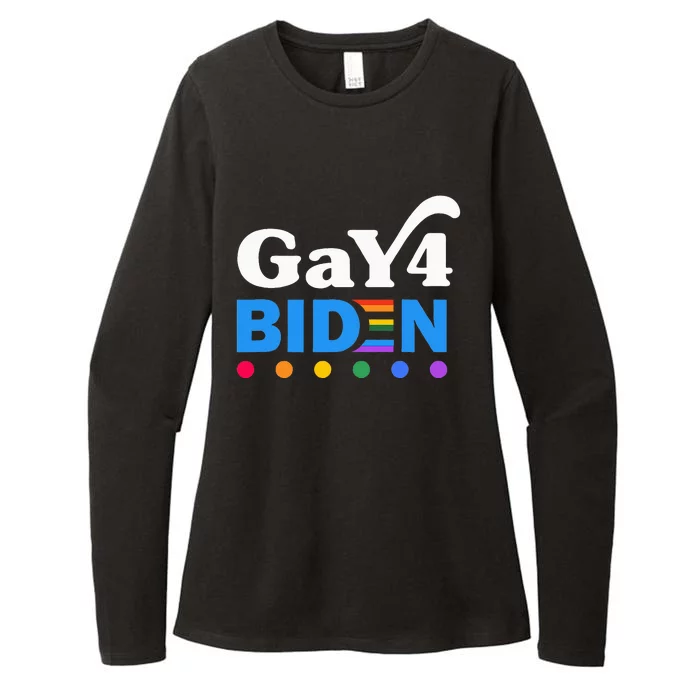 Lgbtq Gay For Biden Lgbt Biden Gay Supporter Womens CVC Long Sleeve Shirt