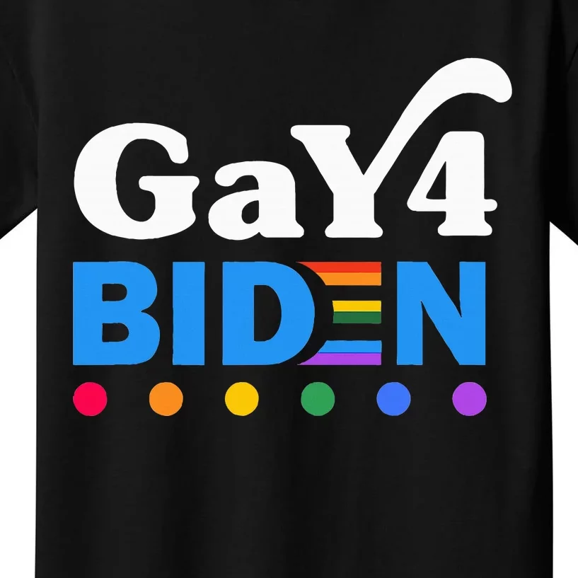 Lgbtq Gay For Biden Lgbt Biden Gay Supporter Kids T-Shirt