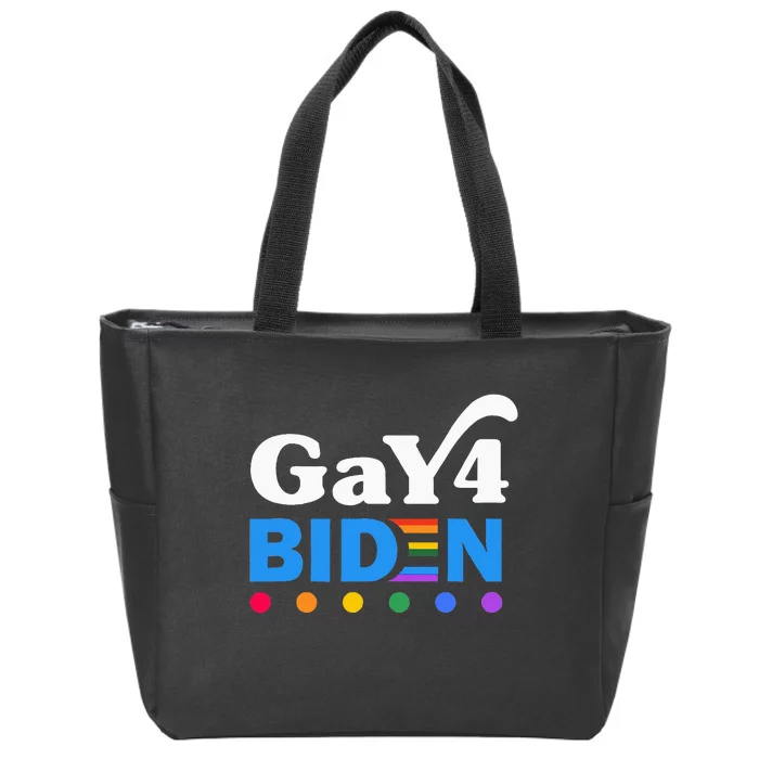 Lgbtq Gay For Biden Lgbt Biden Gay Supporter Zip Tote Bag