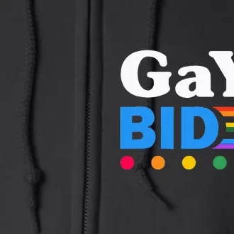 Lgbtq Gay For Biden Lgbt Biden Gay Supporter Full Zip Hoodie