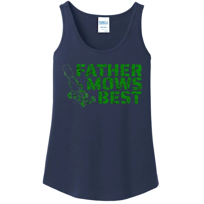 Lawnmower Gift For Dad Father Mows Best Funny Fathers Day Ladies Essential Tank