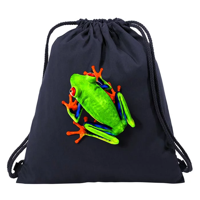 Little Green Frog Drawstring Bag