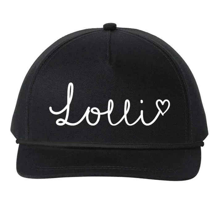 Lolli Gifts For Women Grandma Heart MotherS Day Lolli Snapback Five-Panel Rope Hat