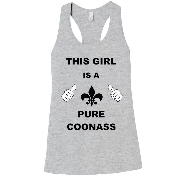 Louisiana Girl Funny Coonass Cajun Pride Women's Racerback Tank