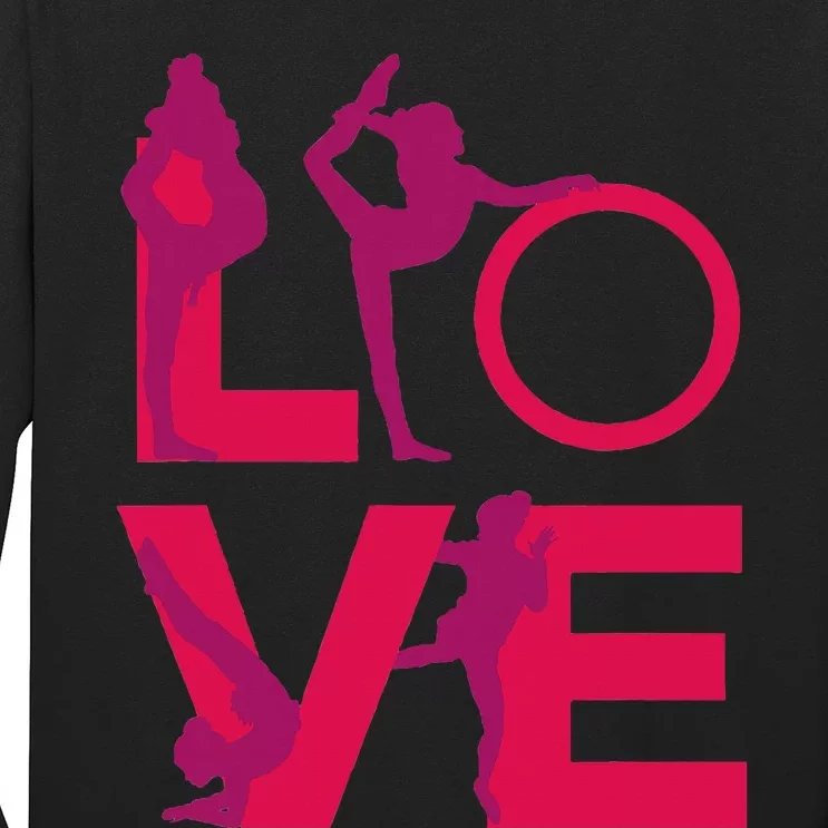 Love Gymnastics Funny Gymnast Turns Flips Girl Gift Long Sleeve Shirt