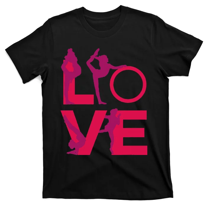 Love Gymnastics Funny Gymnast Turns Flips Girl Gift T-Shirt