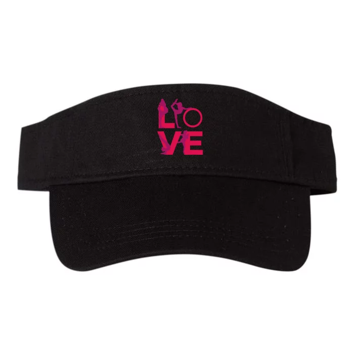 Love Gymnastics Funny Gymnast Turns Flips Girl Gift Valucap Bio-Washed Visor