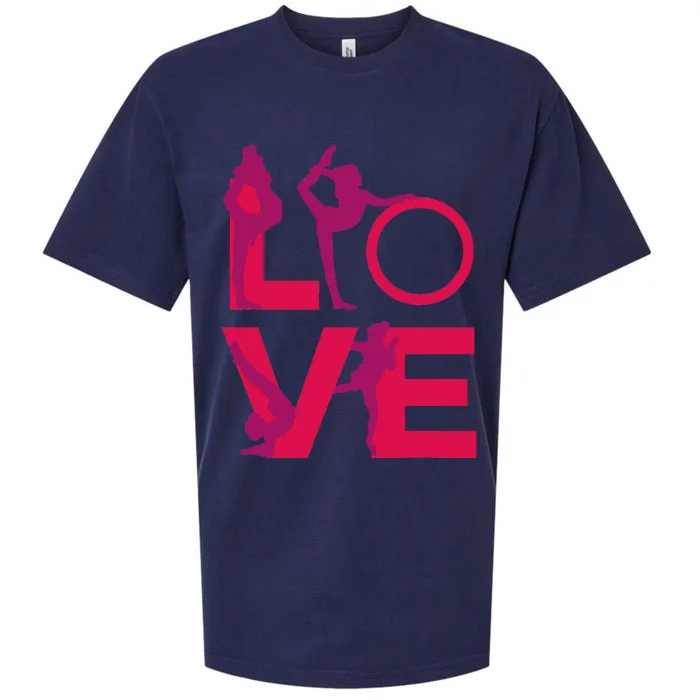 Love Gymnastics Funny Gymnast Turns Flips Girl Gift Sueded Cloud Jersey T-Shirt