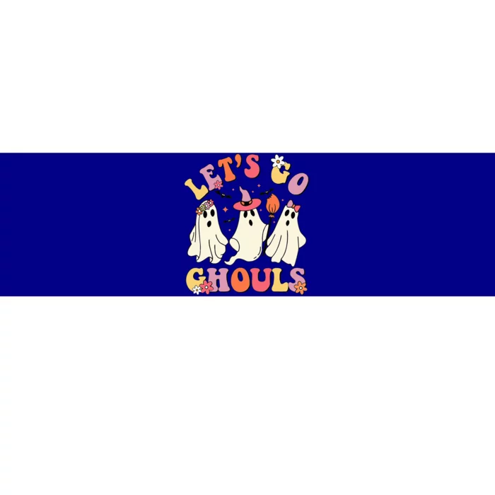 Lets Go Ghouls Funny Ghost Halloween Costume Bumper Sticker