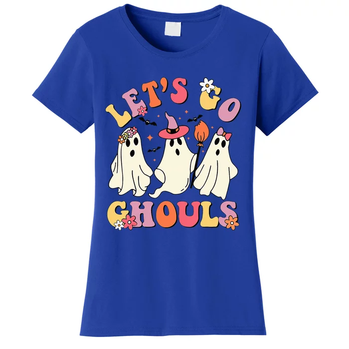 Lets Go Ghouls Funny Ghost Halloween Costume Women's T-Shirt