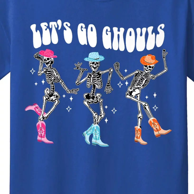 Lets Go Ghouls Skeleton Dance Retro Halloween Scary Horror Gift Kids T-Shirt