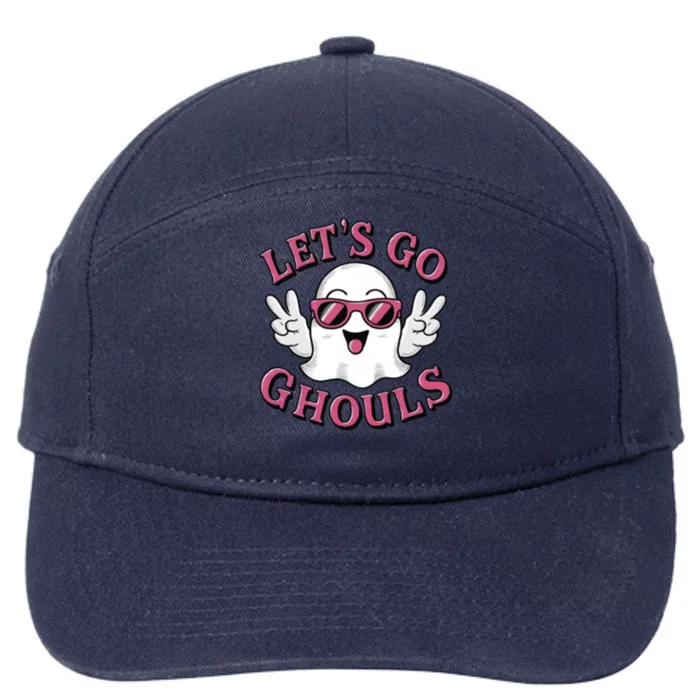 LetS Go Ghouls For Halloween Pocket Ghost Graphic Cool Gift 7-Panel Snapback Hat