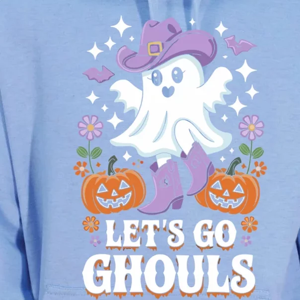 LetS Go Ghouls Funny Spooky Ghosts Floral Graphic Halloween Gift Unisex Surf Hoodie