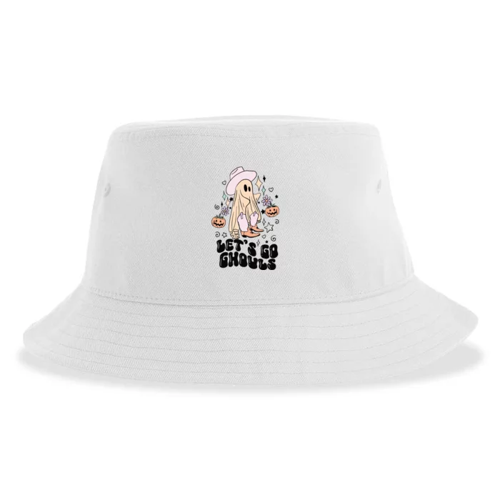 Lets Go Ghouls Funny Halloween Fall Sustainable Bucket Hat