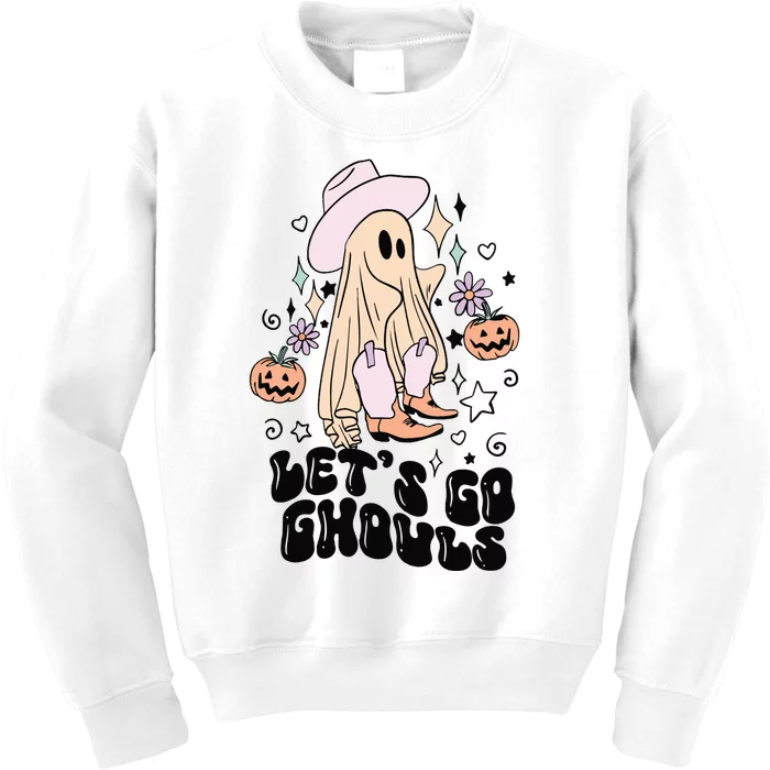 Lets Go Ghouls Funny Halloween Fall Kids Sweatshirt