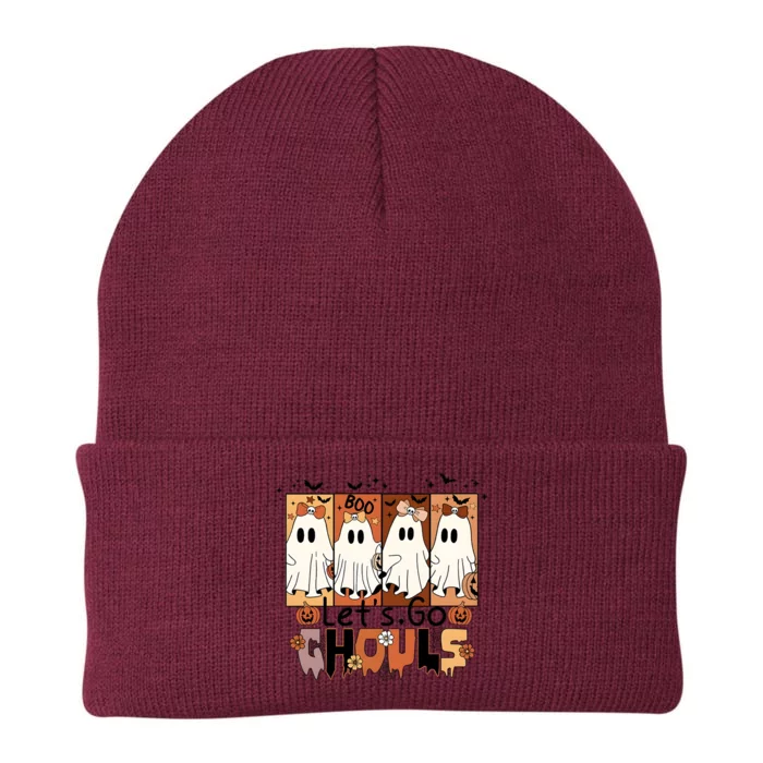 Lets Go Ghouls Spooky Season Halloween Knit Cap Winter Beanie