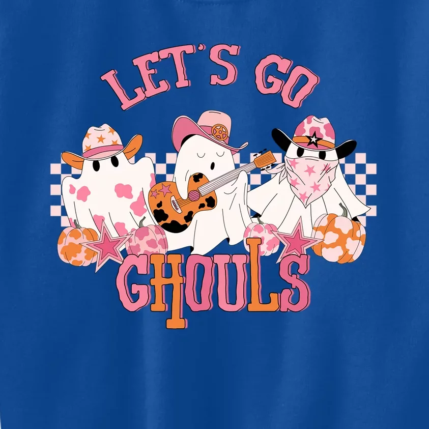 Lets Go Ghouls Western Halloween Design Gift Kids Sweatshirt