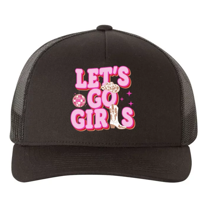 Lets Go Girl Cowgirl Howdy Yupoong Adult 5-Panel Trucker Hat