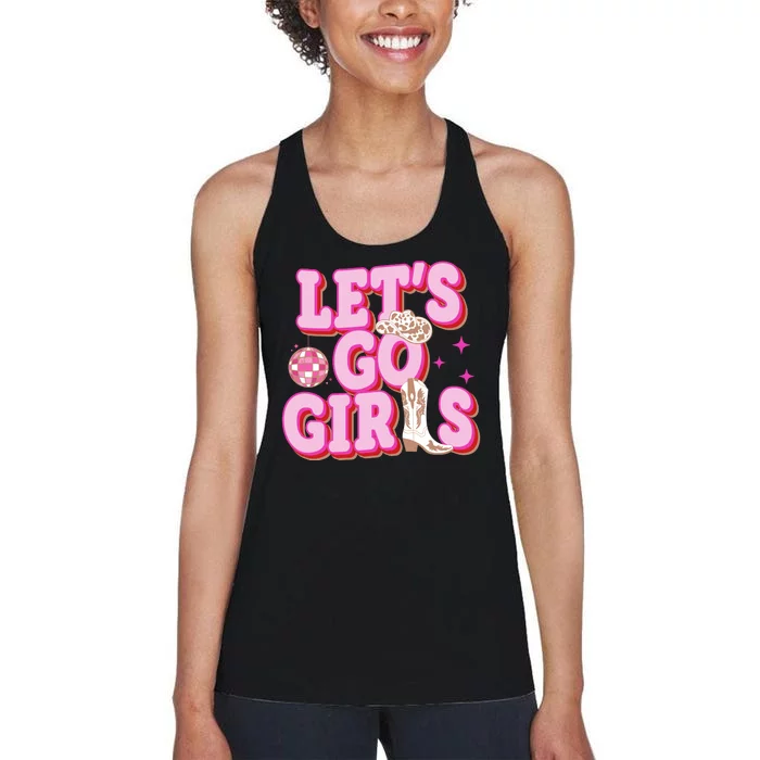 Lets Go Girl Cowgirl Howdy Women's Racerback Tank