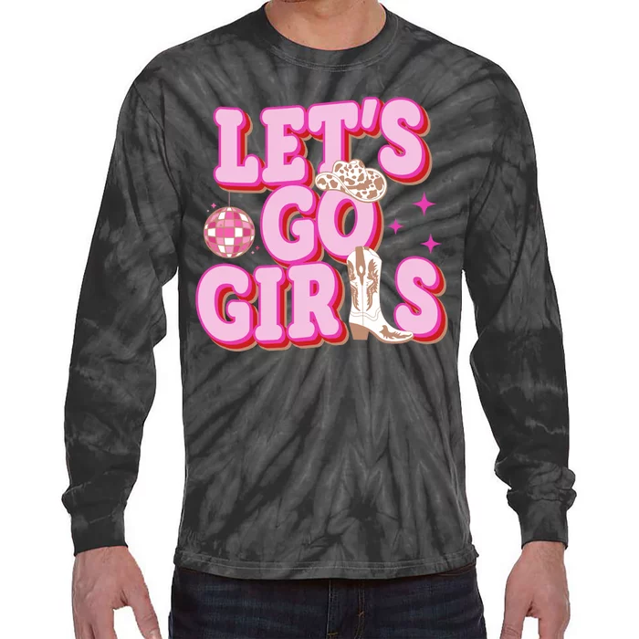 Lets Go Girl Cowgirl Howdy Tie-Dye Long Sleeve Shirt