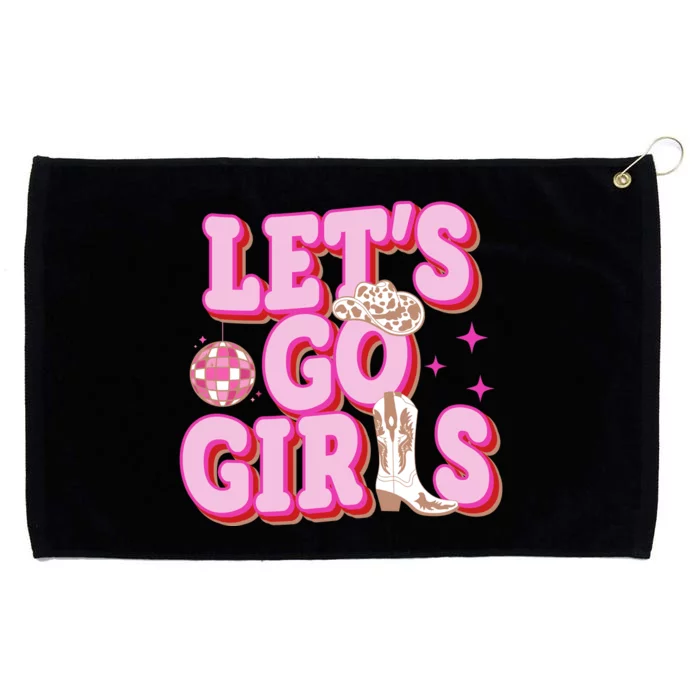 Lets Go Girl Cowgirl Howdy Grommeted Golf Towel