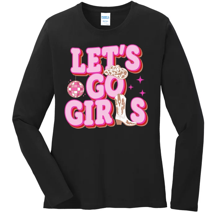 Lets Go Girl Cowgirl Howdy Ladies Long Sleeve Shirt