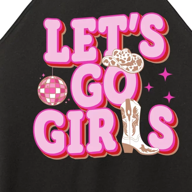 Lets Go Girl Cowgirl Howdy Women’s Perfect Tri Rocker Tank