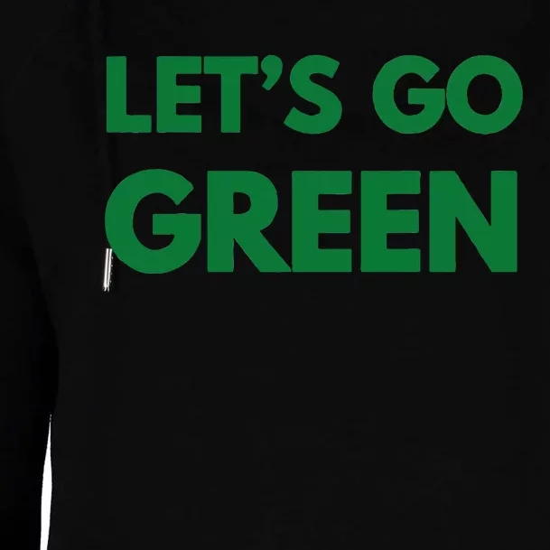 LetS Go Green Sport Wear Womens Funnel Neck Pullover Hood