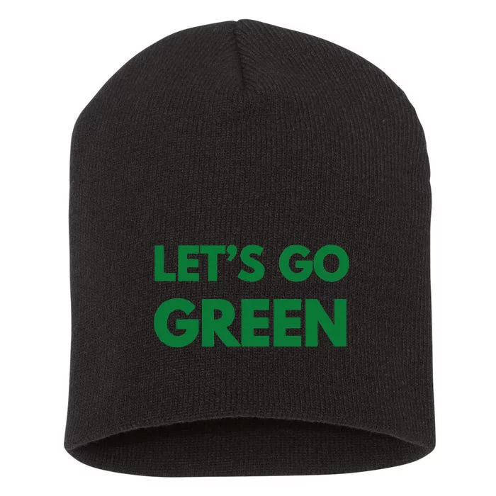 LetS Go Green Sport Wear Short Acrylic Beanie