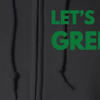 LetS Go Green Sport Wear Full Zip Hoodie