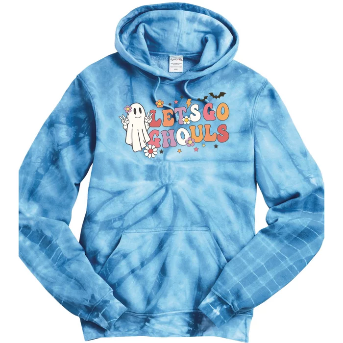 Lets Go Ghouls Ghost Funny Halloween Costume Tie Dye Hoodie