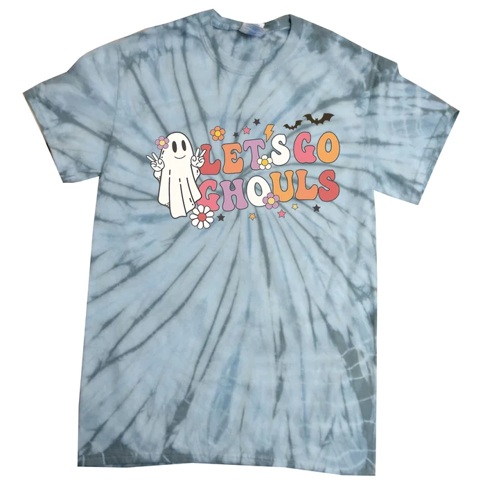 Lets Go Ghouls Ghost Funny Halloween Costume Tie-Dye T-Shirt