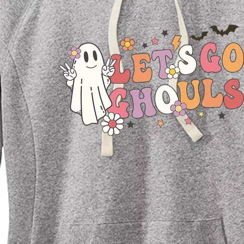 Lets Go Ghouls Ghost Funny Halloween Costume Women's Fleece Hoodie