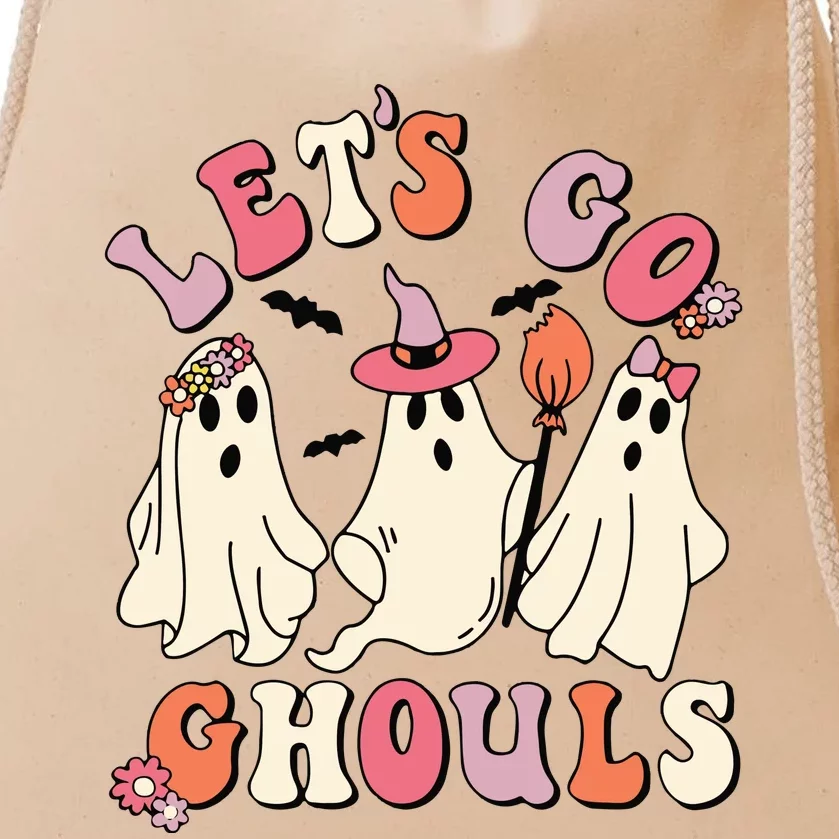 Lets Go Ghouls Halloween Drawstring Bag