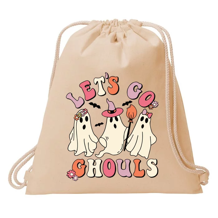 Lets Go Ghouls Halloween Drawstring Bag