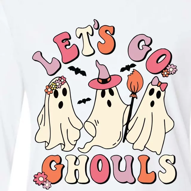 Lets Go Ghouls Halloween Womens Cotton Relaxed Long Sleeve T-Shirt