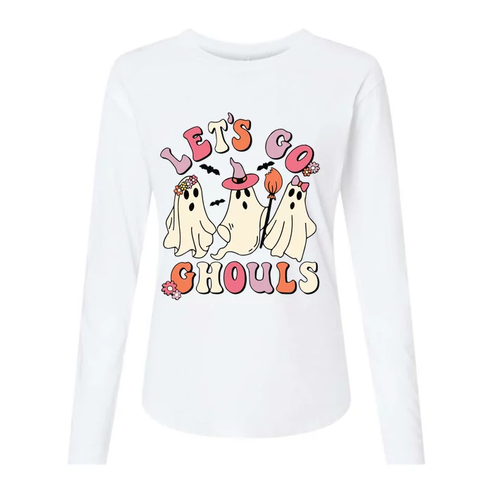 Lets Go Ghouls Halloween Womens Cotton Relaxed Long Sleeve T-Shirt