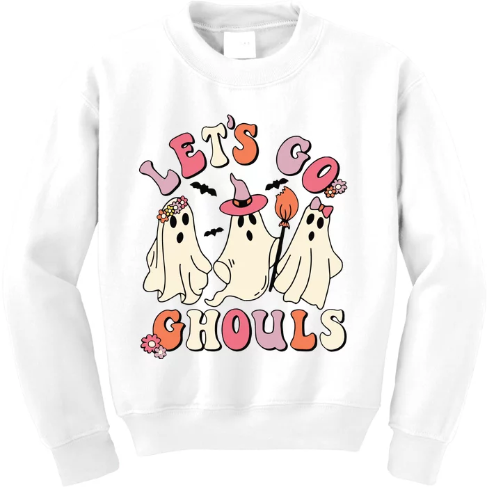 Lets Go Ghouls Halloween Kids Sweatshirt