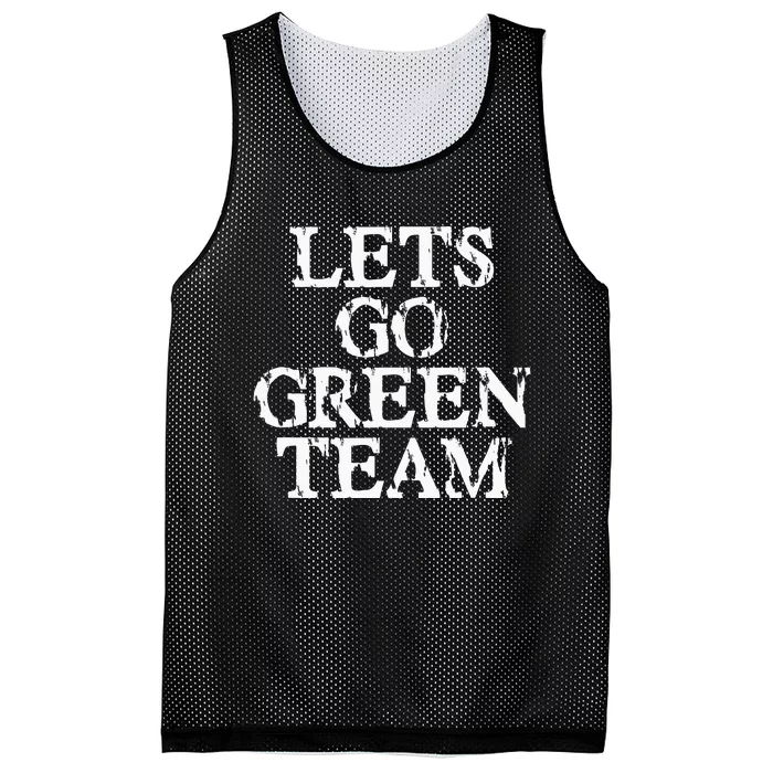 Lets Go Green Team For Families Whose Kids Play Sports Mesh Reversible Basketball Jersey Tank