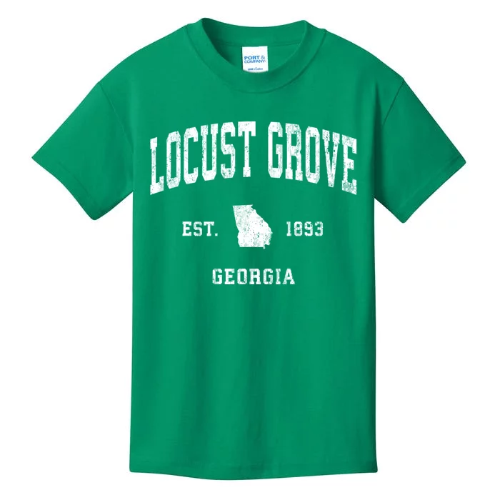 Locust Grove Georgia Ga Vintage Athletic Kids T-Shirt