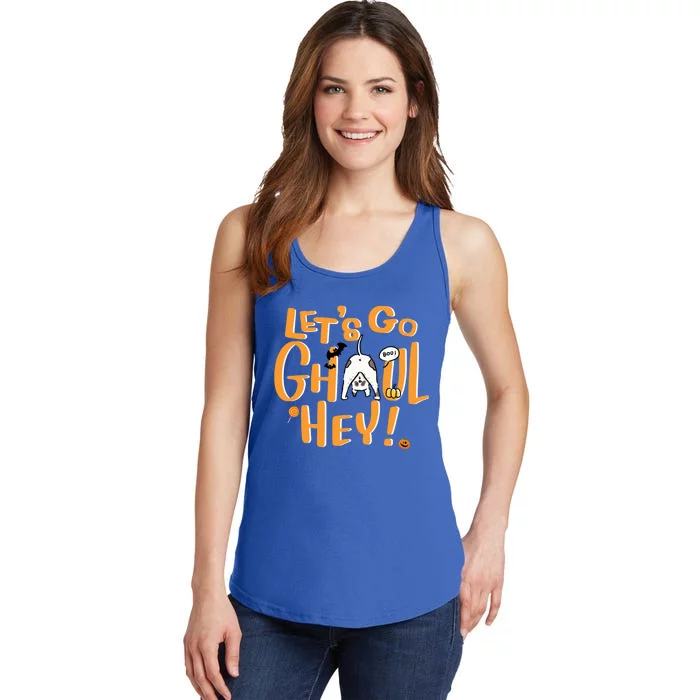 Lets Go Ghouls Cat Spooky Season Halloween Gift Ladies Essential Tank