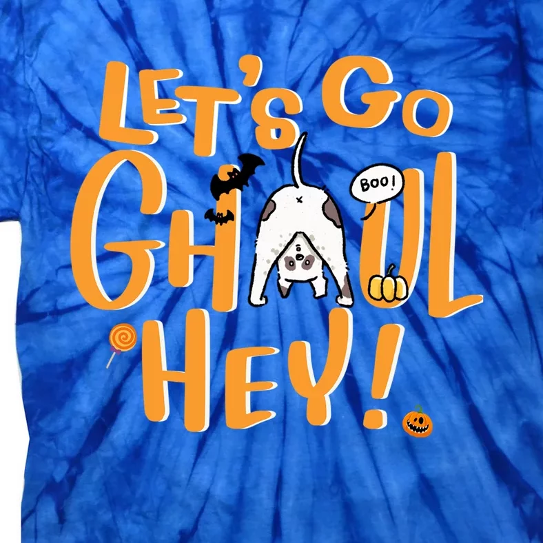 Lets Go Ghouls Cat Spooky Season Halloween Gift Tie-Dye T-Shirt