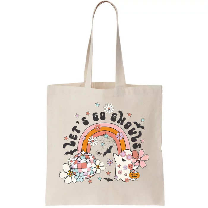 Lets Go Ghouls Halloween Ghost Tote Bag