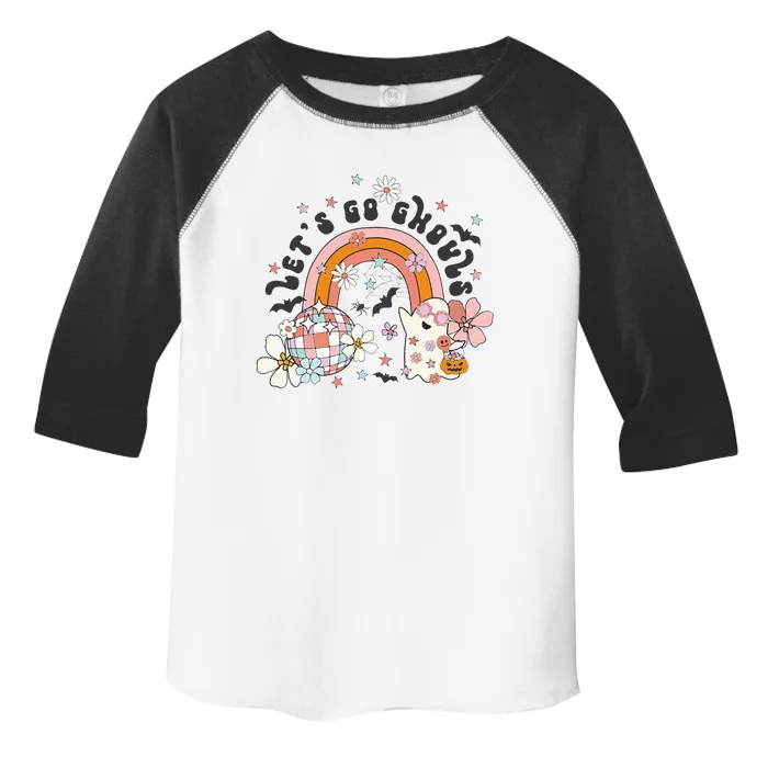 Lets Go Ghouls Halloween Ghost Toddler Fine Jersey T-Shirt