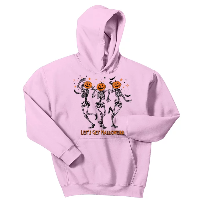 Lets Go Ghouls Cute Gift Halloween Skeleton Dancing Cool Gift Kids Hoodie