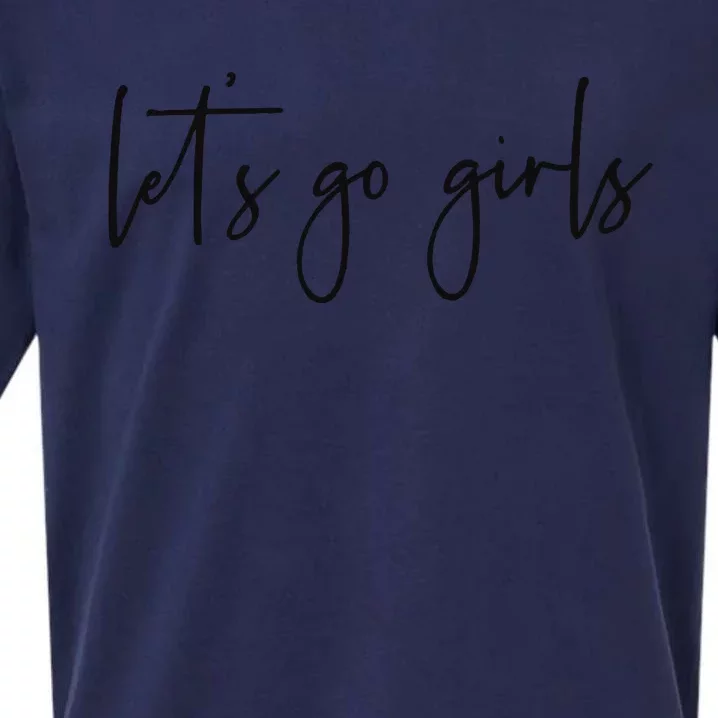 Lets Go Girl Vacation Camping Weekend Sueded Cloud Jersey T-Shirt